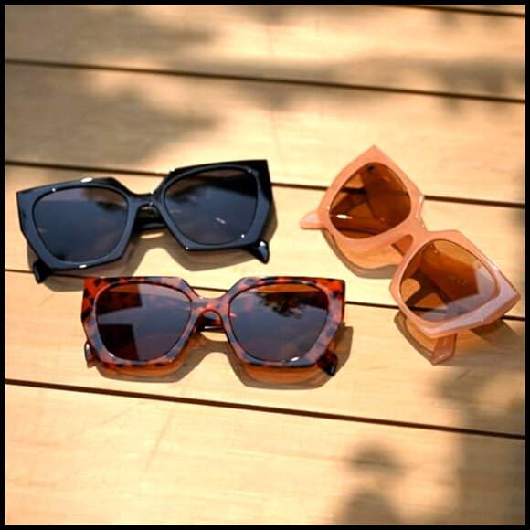 Polarized Square Cat Eye Sunglasses UV400 Protection Plastic Frame main image 4
